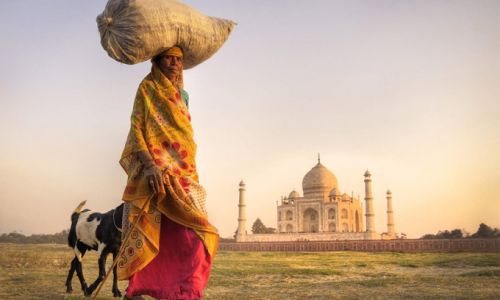 IndienAgraTaj Mahal Woman