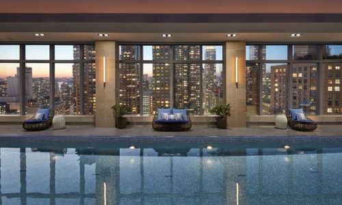 HotelNew YorkMandarin Oriental New YorkWellness Pool Dusk View