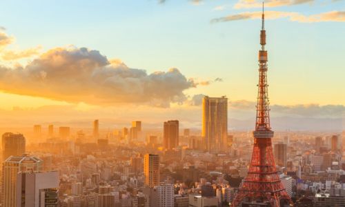 JapanTokioTokyo view sunset