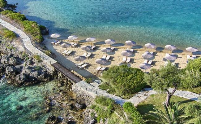 HotelGriechenlandGrecotel Korfu Imperial 06 Sandy beach and crystal