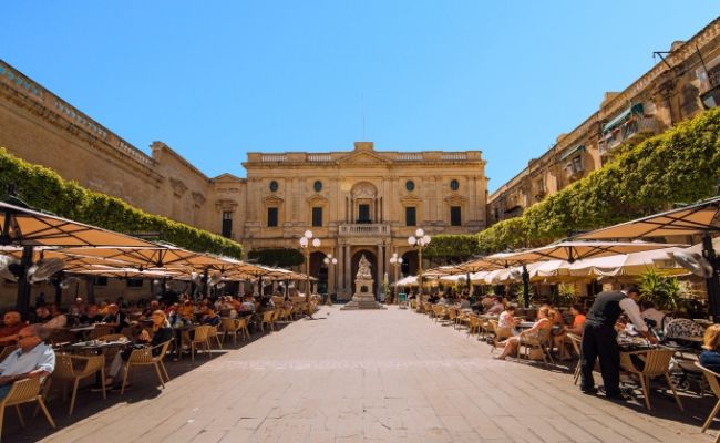 MaltaCafe Cordina and National Library Valletta MTA