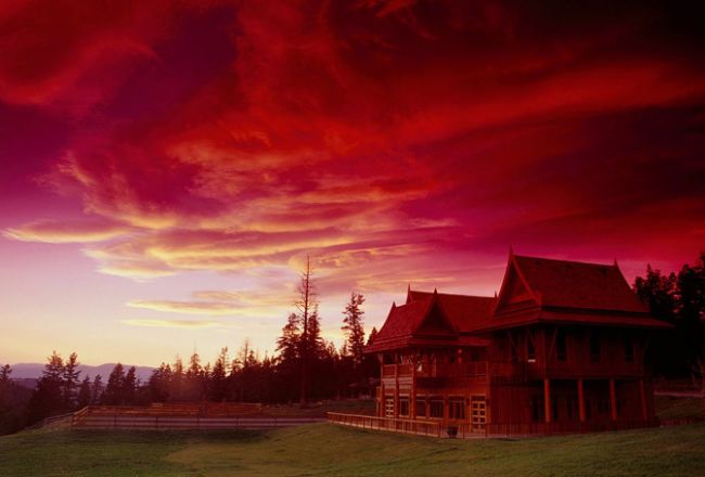 Echo Valley Ranch im Abendlicht