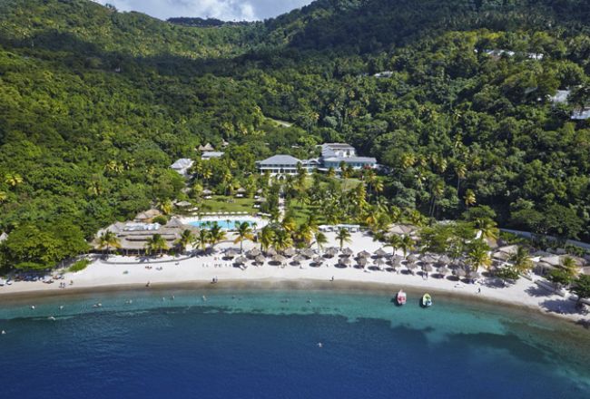 Sugar Beach Resort aus der Luft
