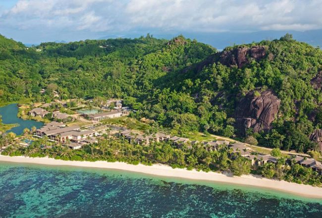 SeychellenMahe Kempinski Luftaufnahme