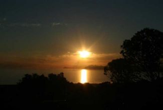 SuedafrikaGansbaaiSonnenuntergang Walker Bay