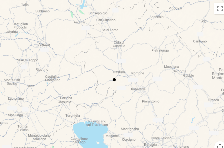 Karte Vocabolo Moscatelli - Design Hotel und Entdeckungen in Umbrien