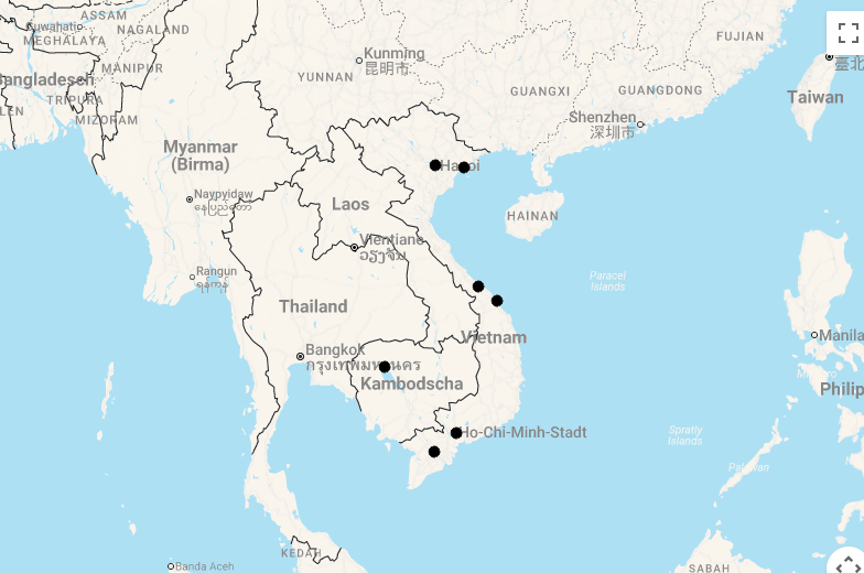 Karte Vietnam & Angkor Wat - Kulturreise der Extraklasse