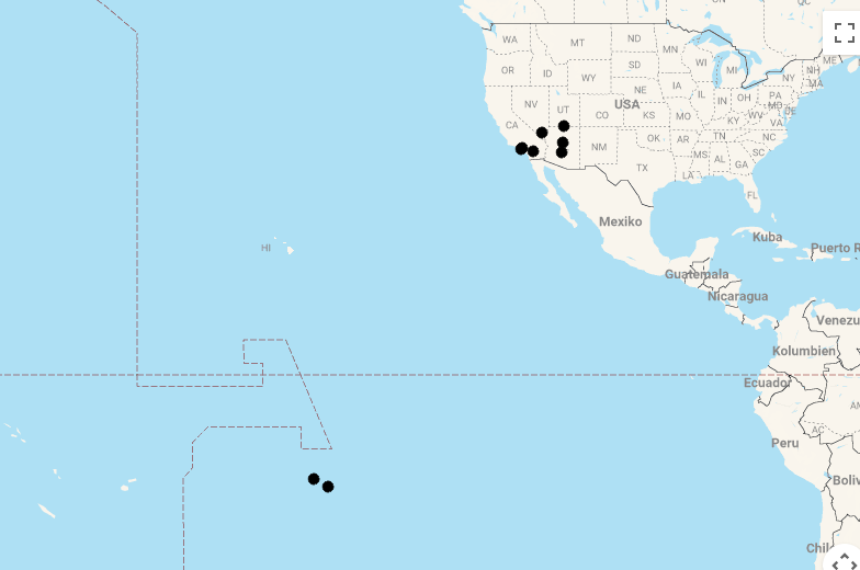 Karte Premium Rundreise USA Südwesten & Südsee - Luxus pur von Hollywood bis Bora Bora