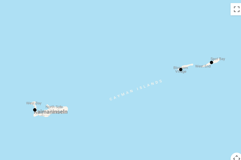 Karte Cayman Islands - ein karibischer Traum