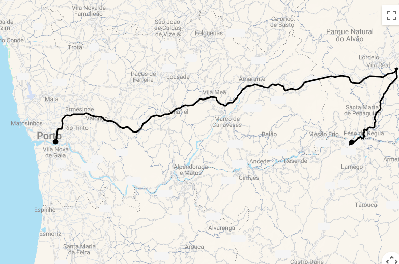 Karte Portugals Weinberge - Erholung im Six Senses Douro Valley