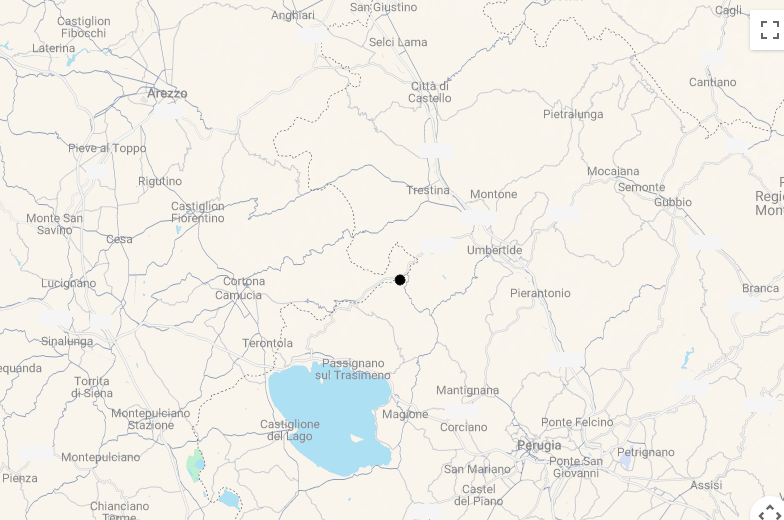 Karte Traumhafter Urlaub in Umbrien im Castello di Reschio