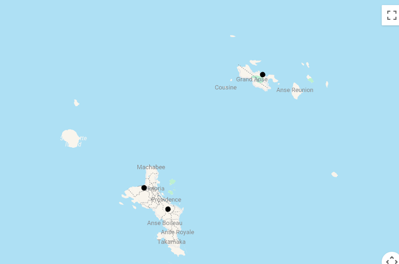 Karte Inselhüpfen auf den Seychellen